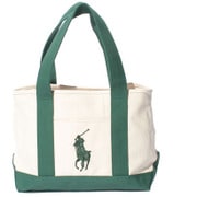 959039A [BRISTOL SCHOOL TOTE MD - IVORY/GREEN]