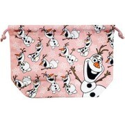 ディズニー アナと雪の女王 マチ付巾着 オラフ [H18×W27×D9cm]