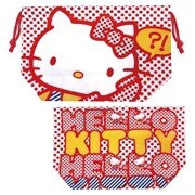ハローキティ マチ付巾着 ハローキティ [H18×W27×D9cm]