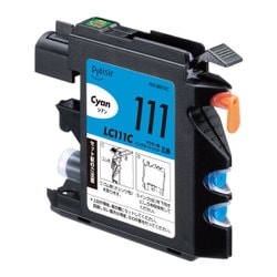 互換インクカートリッジ ブラザー LC111C シアン（染料） PLE-BR111C