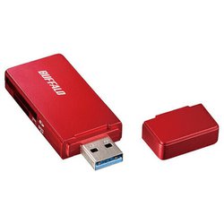 USB3.0 SD/microSDカードリーダー ケーブルレス UHS-I対応 SDXC/microSDXC対応 レッド BSCR27U3RD