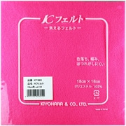 GFKT1001 131 [ウォッシャブルフェルト18cm 蛍光ピンク]