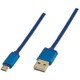 microB充電ケーブル 両面 アルミコネクタ 1m ブルー GH-UCSMBWA1-BL