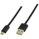 microB充電ケーブル 両面 アルミコネクタ 2m ブラック GH-UCSMBWA2-BK