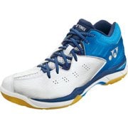 SHBCFWM-049-27.5 [バドミントンシューズ POWER CUSHION COMFORT WIDE MID（パワークッション コンフォート ワイド ミッド） 27.5cm クリスタルブルー]