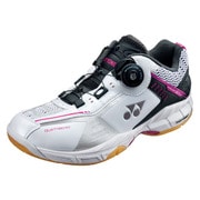 SHBSC10W-013-24.0 [バドミントンシューズ POWER CUSHION WIDE（パワークッション ワイド） SC10 24.0cm パールホワイト]