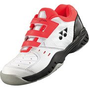 SHTJR58-229-19.0 [テニスシューズ パワークッション ジュニア58 カーペットコート用 19.0cm ホワイト/ネオンオレンジ]