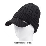 SR-106BK [ニット帽子 ツバ付 ブラック]