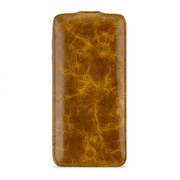 BONRONI Premium Leather Case for Galaxy S7 edge Flip 茶 CBR-SSG935GTAABEATB
