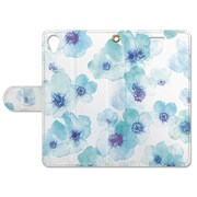 フォリオダイアリーケース Xperia X Performance Watercolor flower