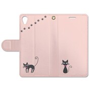 フォリオダイアリーケース Xperia X Performance Pinkcat