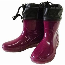 SS-0189 [婦人PVCお手軽ブーツ ワイン S (22.0～22.5cm)]