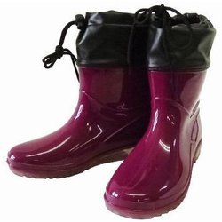 SS-0189 [婦人PVCお手軽ブーツ ワイン M (23.0～23.5cm)]