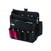 3000ZLKR [超高密 ウェーブ 固定ポケット付バッグ 大 ブラック/緋色]