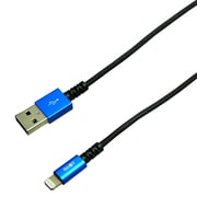 プレミアムシリーズ Lightning ハードケーブル 1m 2.4A ブルー BUSLAN100BL