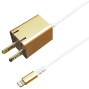 プレミアムシリーズ Lightning AC充電器 ハードケーブル 1.5m 1.0A ゴールド BACLAN10GD