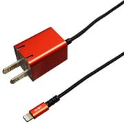 プレミアムシリーズ Lightning AC充電器 ハードケーブル 1.5m 1.0A レッド BACLAN10RD