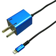 プレミアムシリーズ Lightning AC充電器 ハードケーブル 1.5m 1.0A ブルー BACLAN10BL