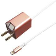 プレミアムシリーズ Lightning AC充電器 ハードケーブル 1.5m 2.4A ピンク BACLAN24PK