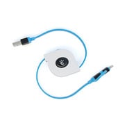 2in1 Retractable USB Cable with Lightning microUSB 70cm ブルー CHE-241-WB
