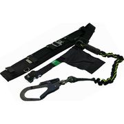 サポーターベルト付 じゃばら式 タフアルミ 自在環 アロッキー 安全帯 黄ライン/黒