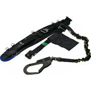 エアー式サポーターベルト付 じゃばら式 タフアルミ 自在環 アロッキー安全帯 黄ライン/黒