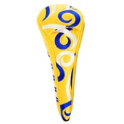 Crescent Tattoo(クレッセントタトゥー) ヘッドカバー ドライバー用 ジッパー式 イエロー×ネイビー×ホワイト