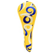 Crescent Tattoo(クレッセントタトゥー) ヘッドカバー ユーティリティ用 ジッパー式 番手タグ付 イエロー×ネイビー×ホワイト