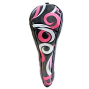 Crescent Tattoo(クレッセントタトゥー) ヘッドカバー ユーティリティ用 ジッパー式 番手タグ付 ブラック×ピンク×ホワイト
