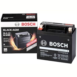 自動車用バッテリー BLACK-AGM 12Ah 電解液注入済 BLA-12