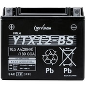 バイク用バッテリー 液入充電済み YTX12-BS