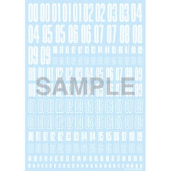CNDN-WH [CNDデカール ナンバー ホワイト 1枚入]