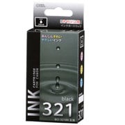 互換インクカートリッジ キヤノン BCI-321BK ブラック(染料) INK-C321B-BK