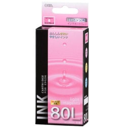 互換インクカートリッジ エプソン ICLM80L ライトマゼンタ（染料） 増量タイプ INK-E80LB-LM