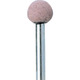 PA16B [φ16×16×6 #60 軸付砥石 PA ピンク 球型 6mm軸]