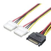 SATA電源 - 4pin電源2分岐ケーブル SP-4P/2