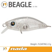 nada. BEAGLE (F) クリアシルバーグリッター [ミノー]