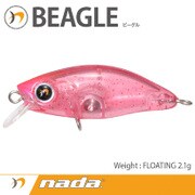 nada. BEAGLE (F) クリアピンクレッドグリッター [ミノー]