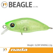 nada. BEAGLE (SS) クリアグリーンシルバーグリッター [ミノー]