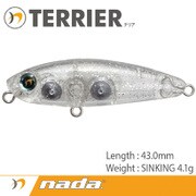 nada. TERRIER (SS) クリアシルバーグリッター [ペンシルベイト]