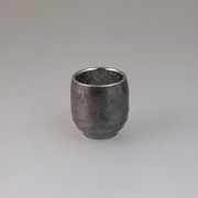 黒柚子銀塗 タイコぐい呑