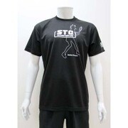 スポーツTシャツ ベイビーステップ ロゴ柄 Sサイズ 40.ブラック [キャラクター衣料]