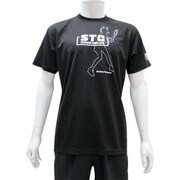 スポーツTシャツ ベイビーステップ ロゴ柄 Mサイズ 40.ブラック [キャラクター衣料]