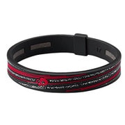 RAKUWAブレスS スラッシュラインラメタイプ BK/RD 15cm [ブラック/レッド]