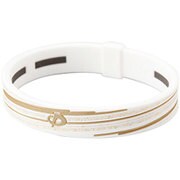 RAKUWAブレスS スラッシュラインラメタイプ WH/GLD 15cm [ホワイト/ゴールド]