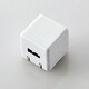 スマートフォン用 AC充電器 CUBE 1A出力 USB1ポート ホワイト MPA-ACUAN007WH