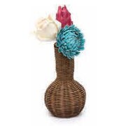 GRLIA03834 [RATTAN FLOWER SET-LAGYNOS BROWN/ANGEL FRAGRANCE]