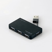 USBHUB2.0 ケーブル収納 バスパワー 4ポート ブラック U2H-YKN4BBK