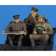 ウィリス・ジープ用ソ連軍将校、ドライバーと政治将校セット3体 タミヤ用 [1/35 レジン製フィギュアセット]