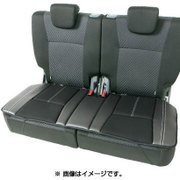 5345-22BK [シートクッション ベーシックレザー 軽自動車用 ツイン ストッパー付き 113×45×2cm ブラック]